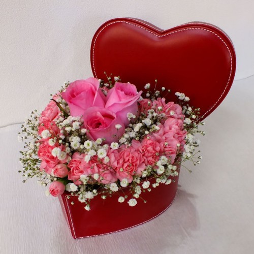 2017-1-7発送花キューピットハートのアレンジメント