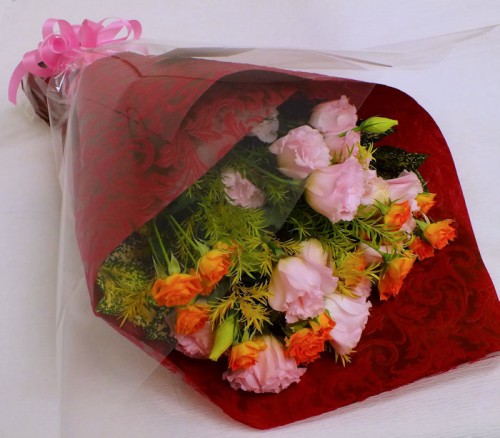 2017-11-16花キューピット花束