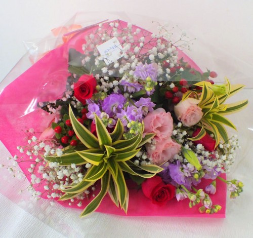 2018-1-23花キューピットおまかせ花束