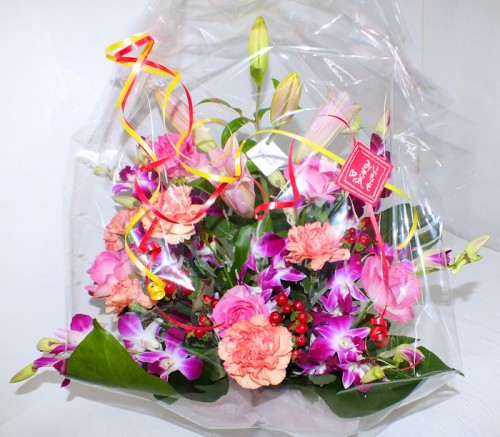 2018-9-15花キューピット御祝アレンジメント