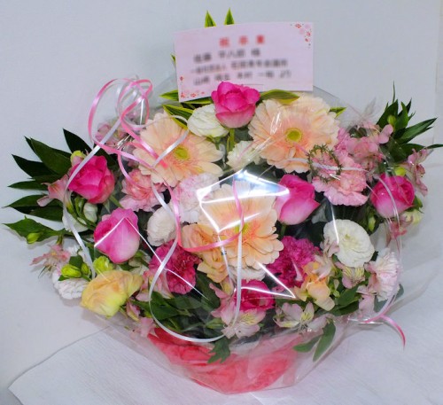 2018-12-8花キューピット御祝アレンジメント3