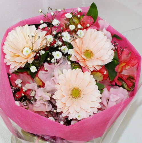 2019-1-20御祝ピンク系花束