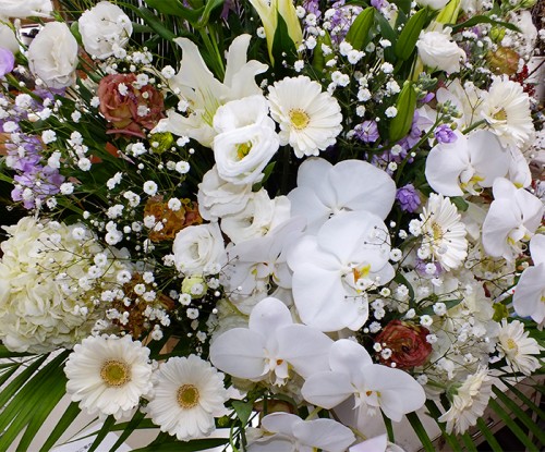 2019-2-20お供えスタンド花1段