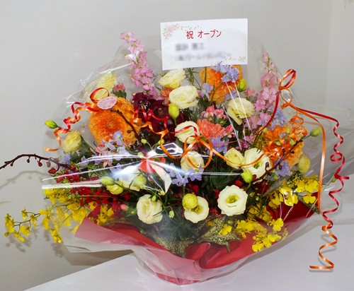 2019-3-20花キューピット御祝アレンジメント