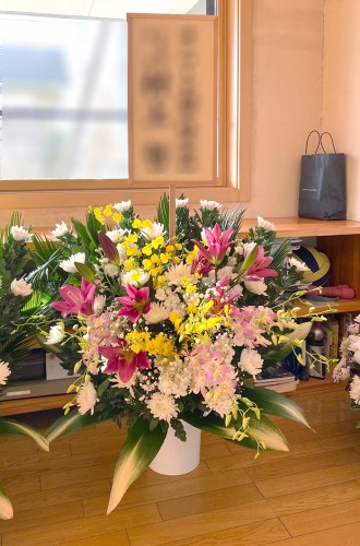 2020-11-22お供えスタンド花1段-4