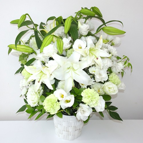 2021-6-15花キューピットお供えアレンジメント